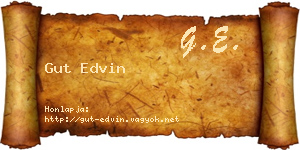 Gut Edvin névjegykártya